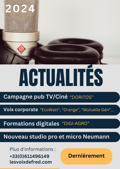 Actualités comédien voix off